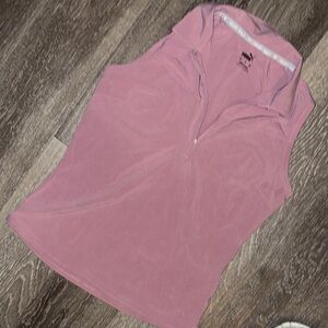 Puma Soft Pink Sleeveless Zip Tank